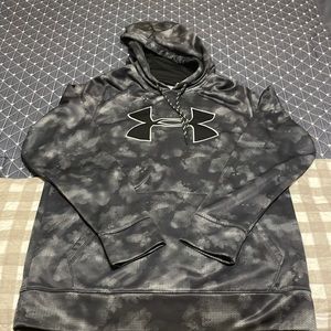 Under Armour gray/black camo hoodie, size small